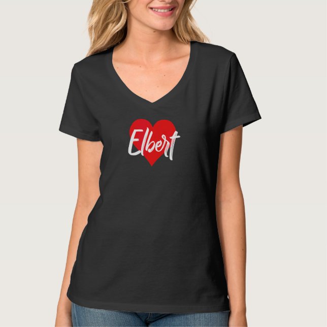 Jag älskar Elbert förnamn  kärlek hjärta T Shirt (Framsida)