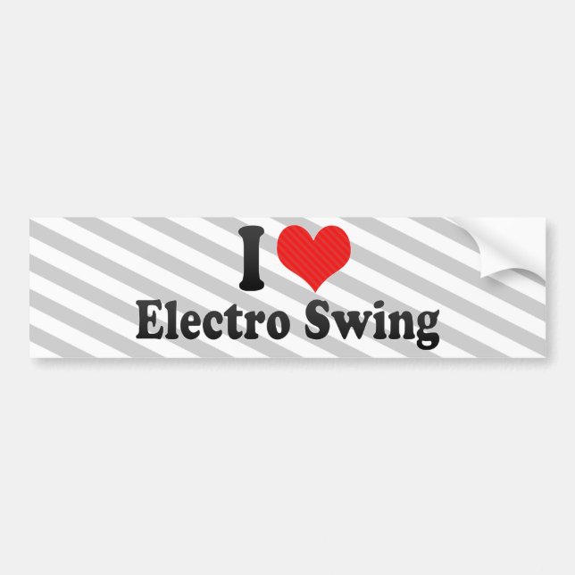 Jag älskar Electro Swing Bildekal (Framsidan)