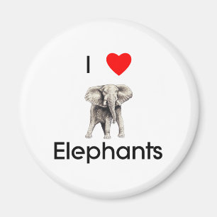 Jag älskar elefantmagneten magnet