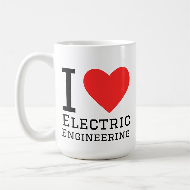 Jag älskar elektroteknik  kaffemugg (Vänster)
