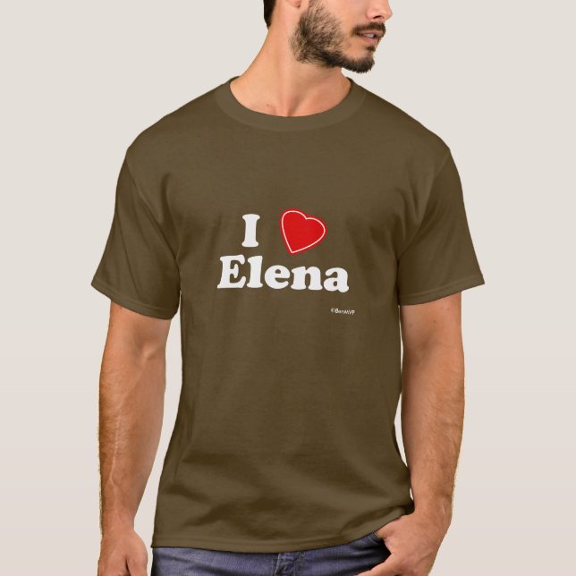 Jag älskar Elena T-shirt (Framsida)