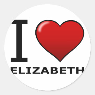 JAG ÄLSKAR ELIZABETH, NY NJ - - Jersey Runt Klistermärke