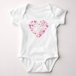 Jag älskar Ella-hjärter i rosa T Shirt