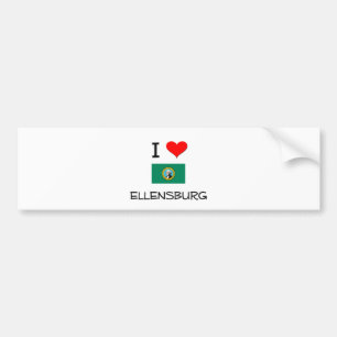 Jag älskar Ellensburg Washington Bildekal