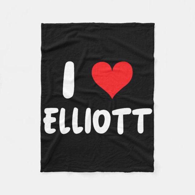 Jag älskar Elliott - Hjärta  Fleecefilt (Framsidan)