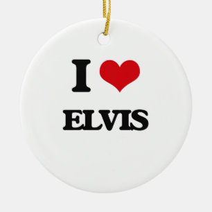 Jag älskar Elvis Julgransprydnad Keramik