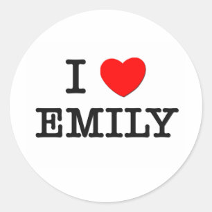 Jag älskar Emily Runt Klistermärke