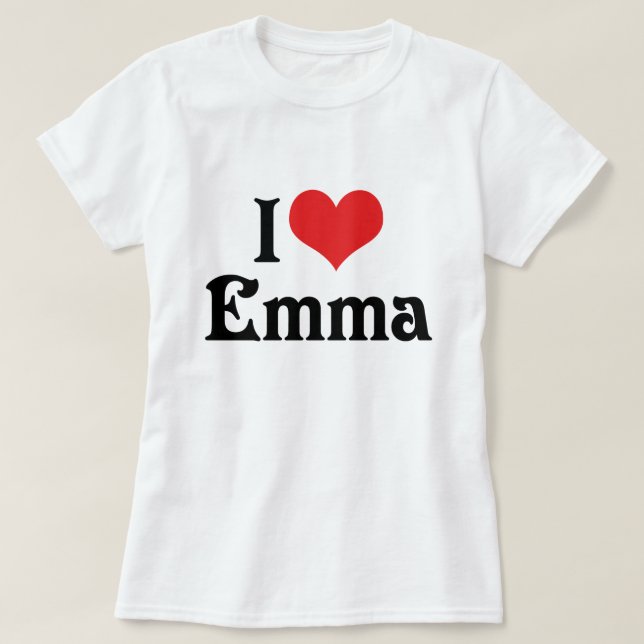 Jag älskar Emma Tee Shirt (Design framsida)