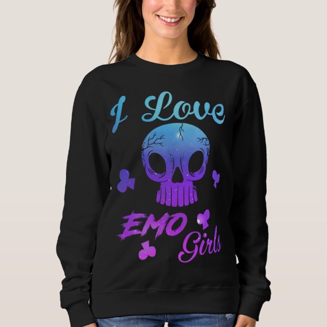 Jag älskar Emo pojkar  Jag älskar Emo flickor  Emo T Shirt (Framsida)