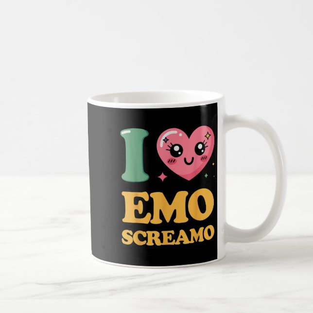 Jag älskar emo screamo  kaffemugg (Höger)