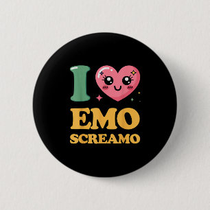 Jag älskar emo screamo knapp