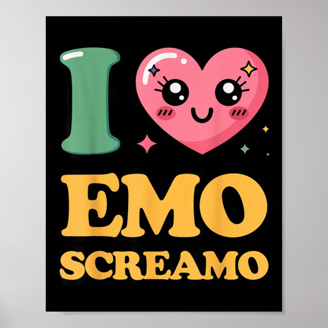 Jag älskar emo screamo  poster (Framsidan)