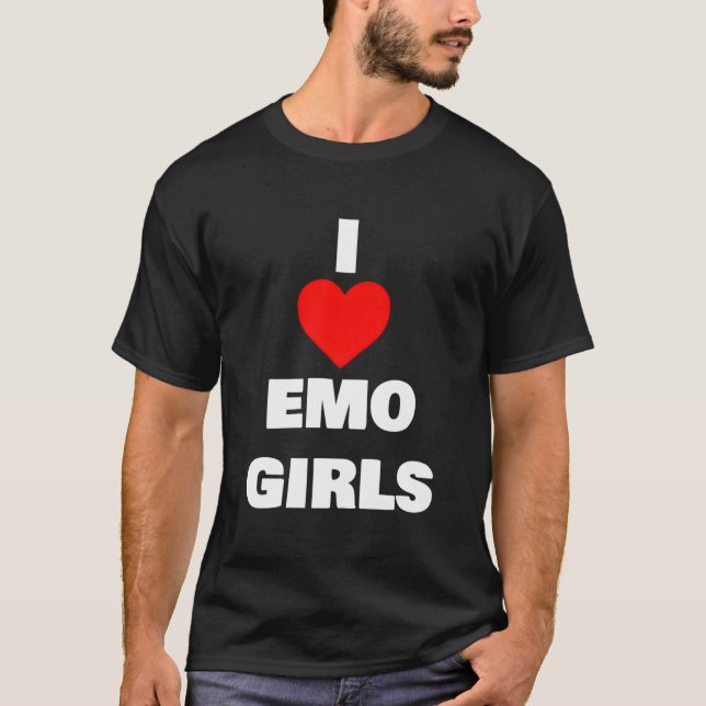 Jag älskar Emo T Shirt (Framsida)