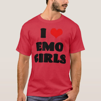 Jag älskar Emo tjejer Jag älskar Emo tjejert-shirt T Shirt