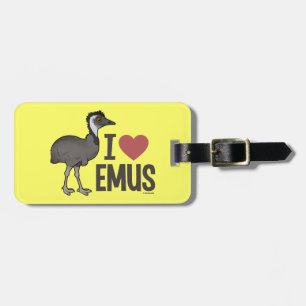 Jag älskar Emus Bagagebricka