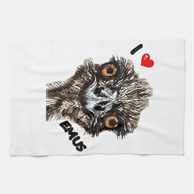 JAG ÄLSKAR EMUS KÖKSHANDDUK (Horisontell)