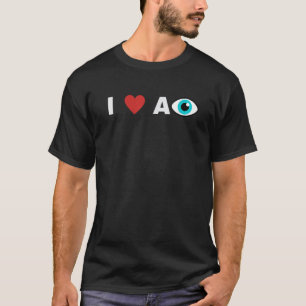 Jag älskar en artificiell intelligens i Öga A I AI T Shirt