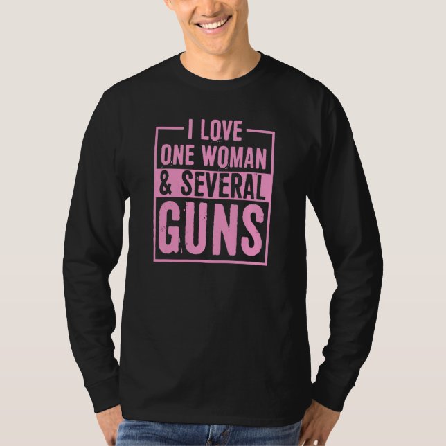 Jag älskar en kvinna och flera vapen 2a Pro Second T Shirt (Framsida)