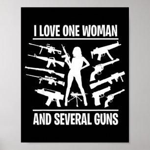 Jag älskar en kvinna och flera vapen poster