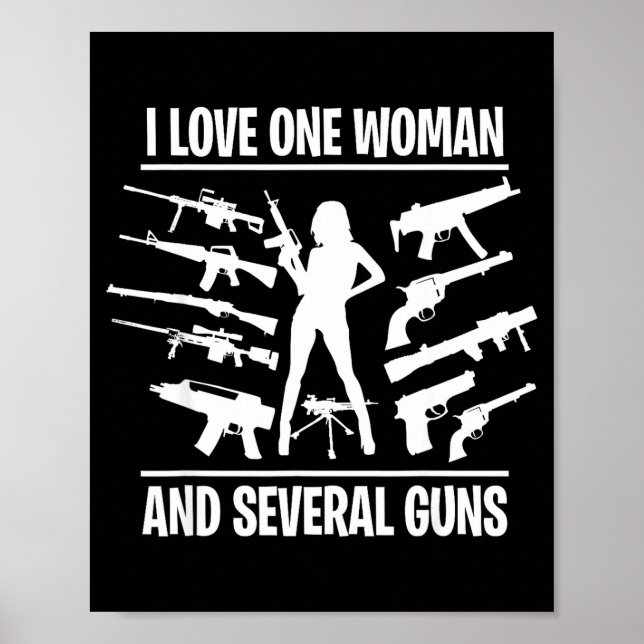 Jag älskar en kvinna och flera vapen  poster (Framsidan)