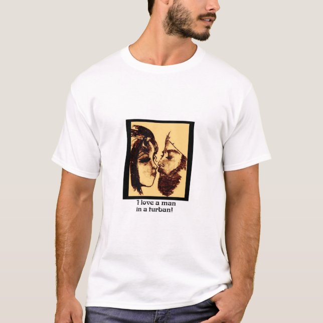 Jag älskar en man i en turban tee shirt (Framsida)