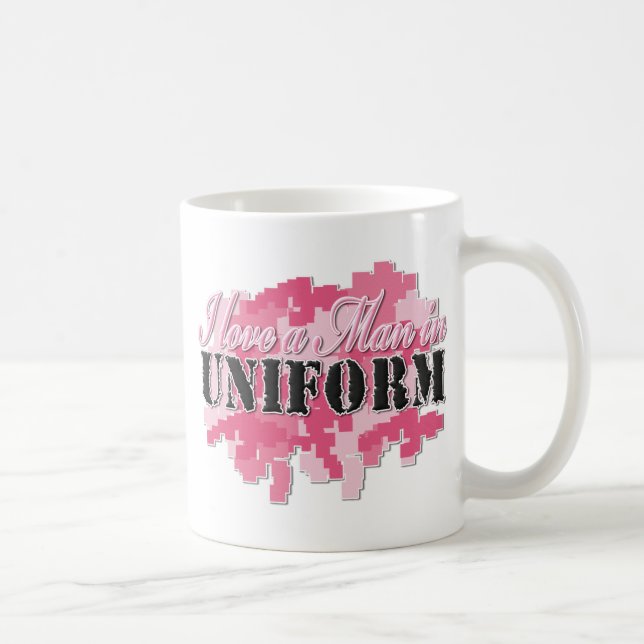 Jag älskar en man i enhetligt kaffemugg (Höger)