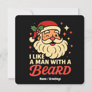 Jag älskar en man med skägg Xmas Tomte Roligt Inbjudningar