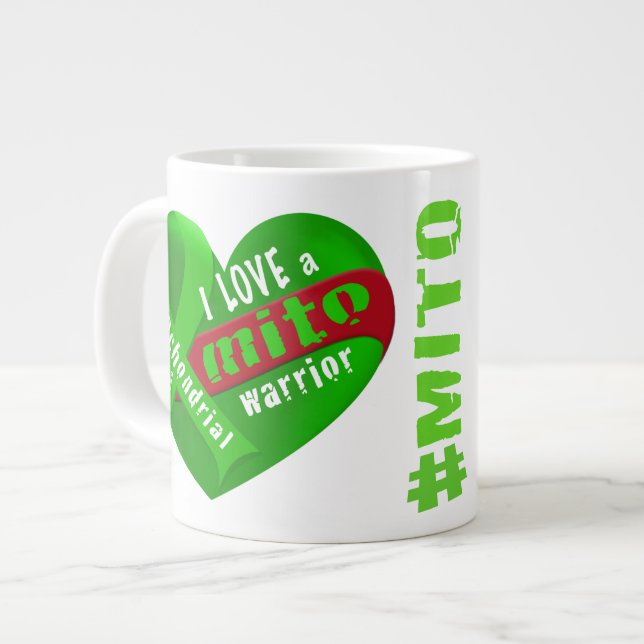 Jag älskar en Mito-krigare Jumbo Mugg (Framsida vänster)