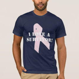 "Jag älskar en överlevare" Stöd i blockbokstäver T Shirt