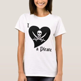 Jag älskar en pirat t-shirt