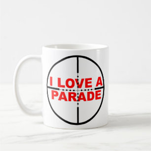 Jag älskar en rolig paradmugg humorprickskytt kaffemugg