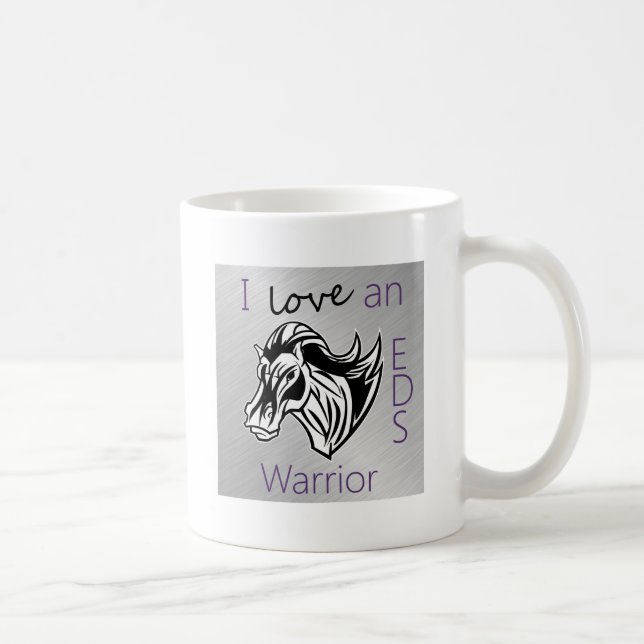Jag älskar en warrior.png kaffemugg (Höger)