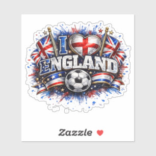 JAG ÄLSKAR England 2026 Fotbollsfan Klistermärken
