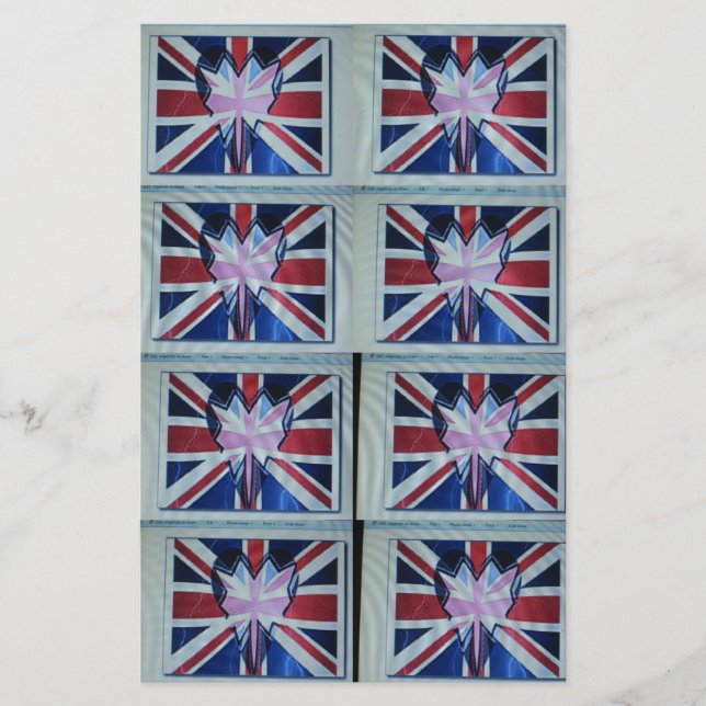 Jag älskar England konsttryck Brevpapper (Framsida)