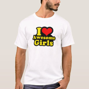 Jag älskar enorma flickor t-shirt