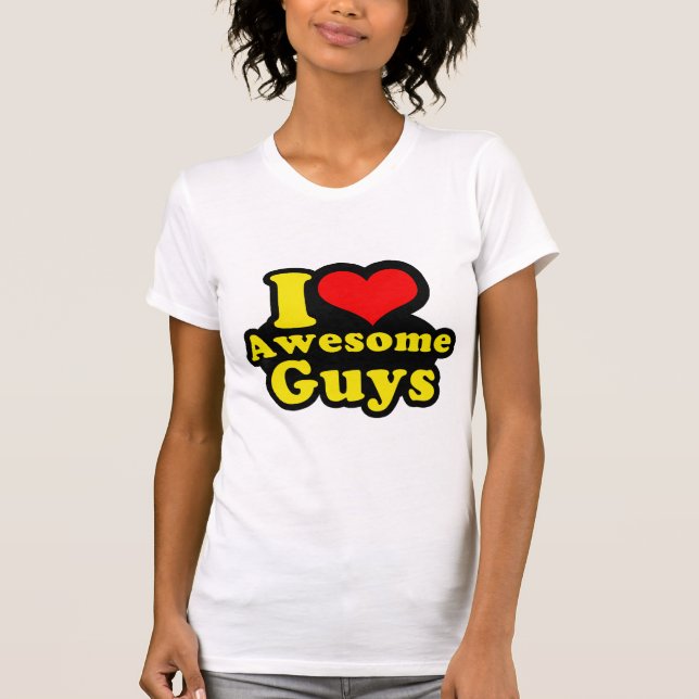 Jag älskar enorma pojkar t shirt (Framsida)