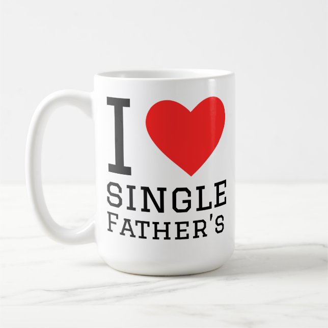 Jag älskar ensamstående pappas  kaffemugg (Vänster)