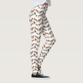 Jag älskar Equine konstdamasker för hästar Leggings