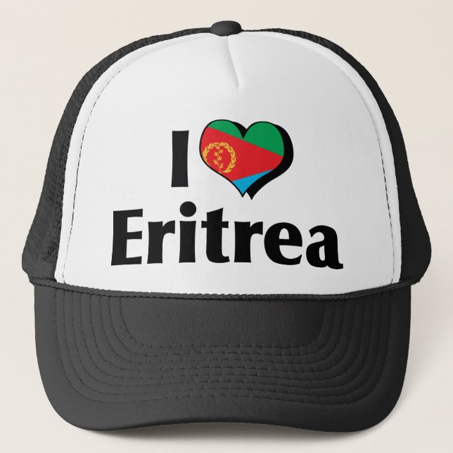 Jag älskar Eritrea flagga Truckerkeps (Framsida)