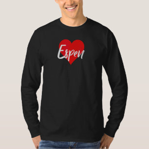 Jag älskar Espen Förnamn Kärlek Hjärta T Shirt