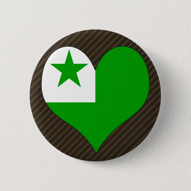 Jag älskar Esperanto Knapp (Framsida)