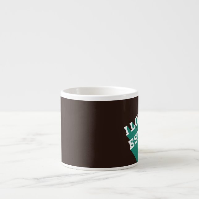 Jag älskar espresso espressomugg (Framsidan)
