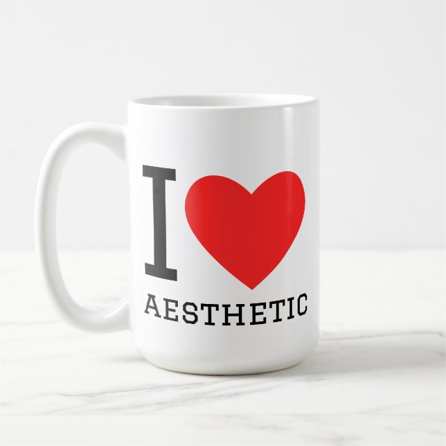Jag älskar estetik kaffemugg (Vänster)