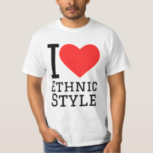 Jag älskar etnisk stil t shirt