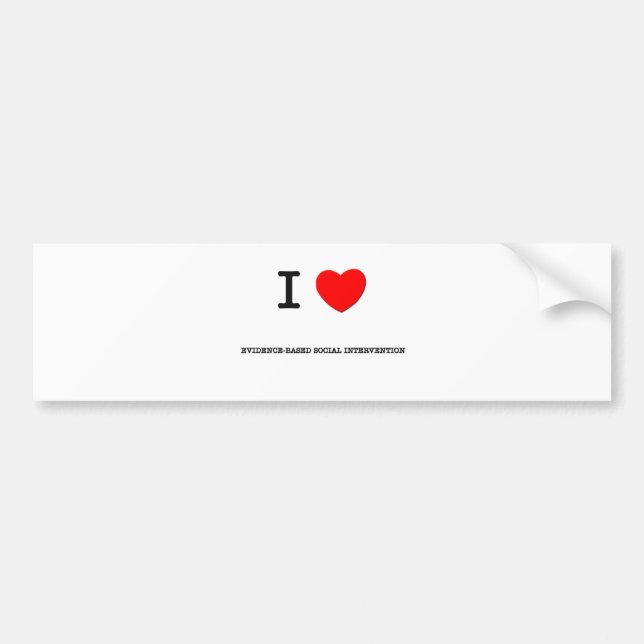 Jag älskar EVIDENCE--BASEDSOCIALINGRIPANDE Bildekal (Framsidan)