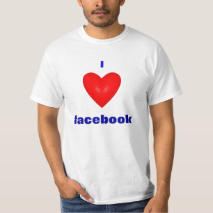 Jag älskar facebookutslagsplatsen tee