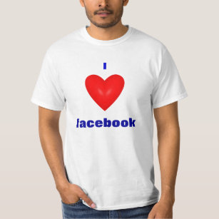 Jag älskar facebookutslagsplatsen tee shirt