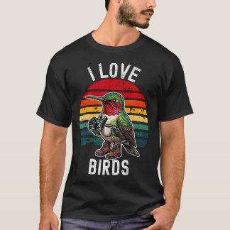 Jag älskar fåglar Rolig fågelskådning Natur T Shirt