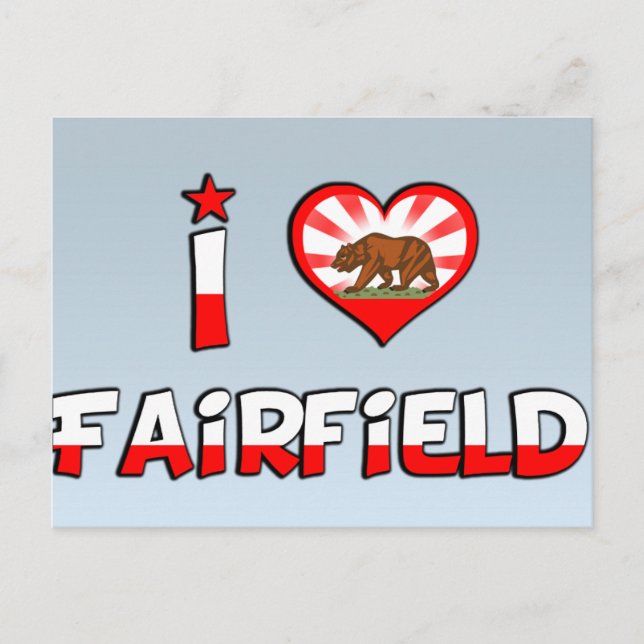Jag älskar Fairfield T-shirt Vykort (Framsida)
