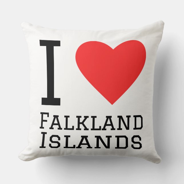 Jag älskar Falklandsöarna  Kudde (Framsida)